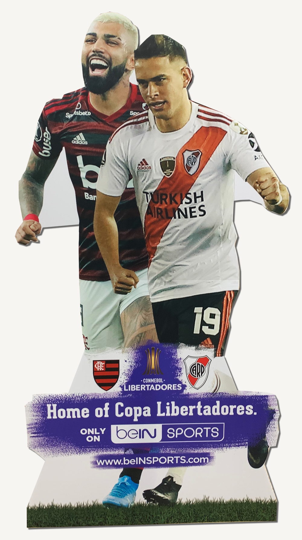 beIN Sports standee of two soccer players